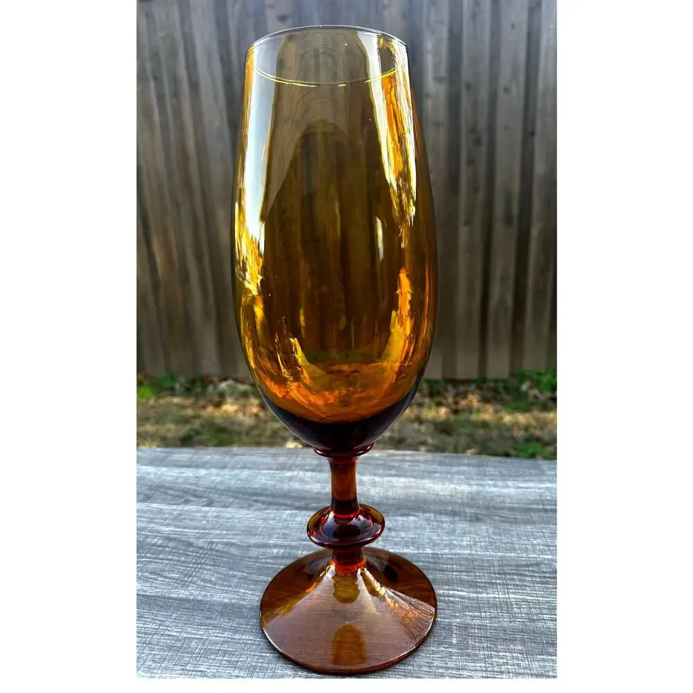 Stunning Mid-Century Vintage Amber Glass 14.5